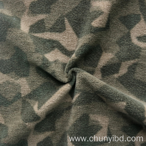 Recycled 100%Polyester Soft Handfeeling Disruptive Pattern Aop Polar Fleece Fabric for Garments Military Suits